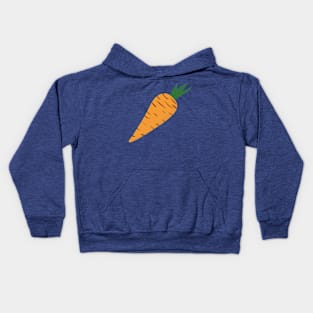 Fresh carrot cartoon style. Kids Hoodie